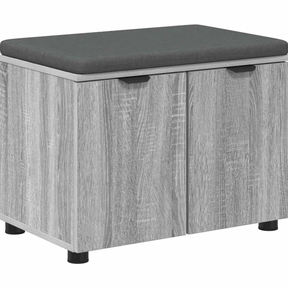 vidaXL Bancos-Banco de entrada con cojín 60 x 38 x 46 cm