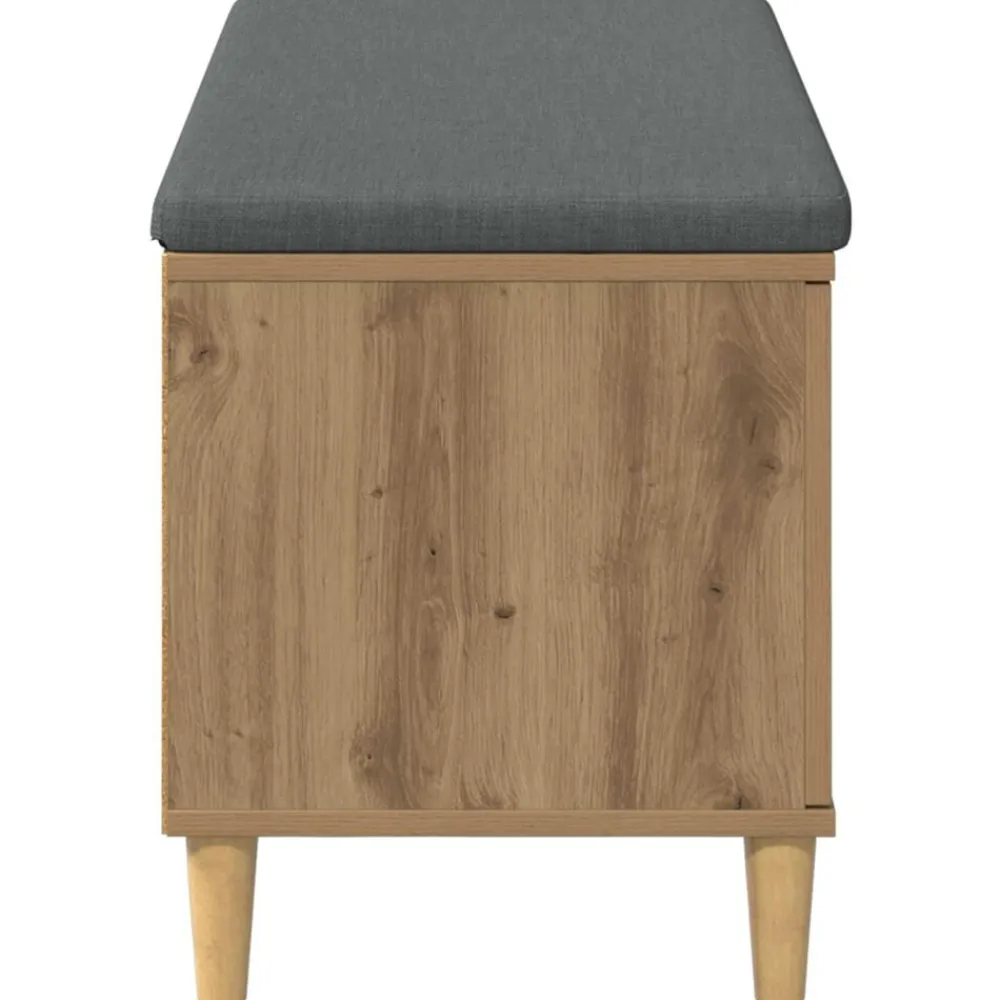 vidaXL Bancos-Banco de entrada con cojín Roble Artesanal 100 x 38 x 46 cm