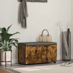 vidaXL Bancos-Banco de entrada con cojín 80 x 38 x 46 cm