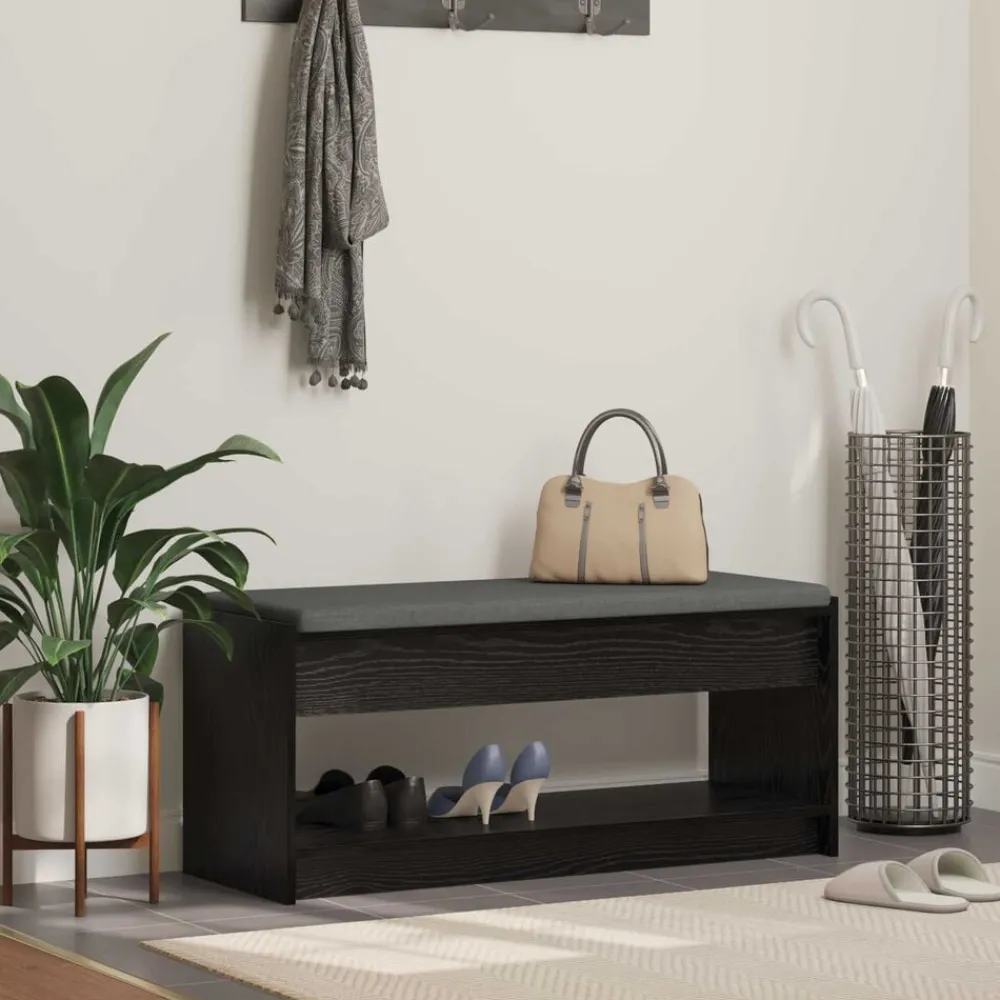 vidaXL Bancos-Banco de entrada con cojín 103 x 38 x 45 cm