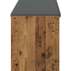 vidaXL Banco de entrada con cojín Madera vieja 103 x 38 x 45 cm Madera envejecida Best