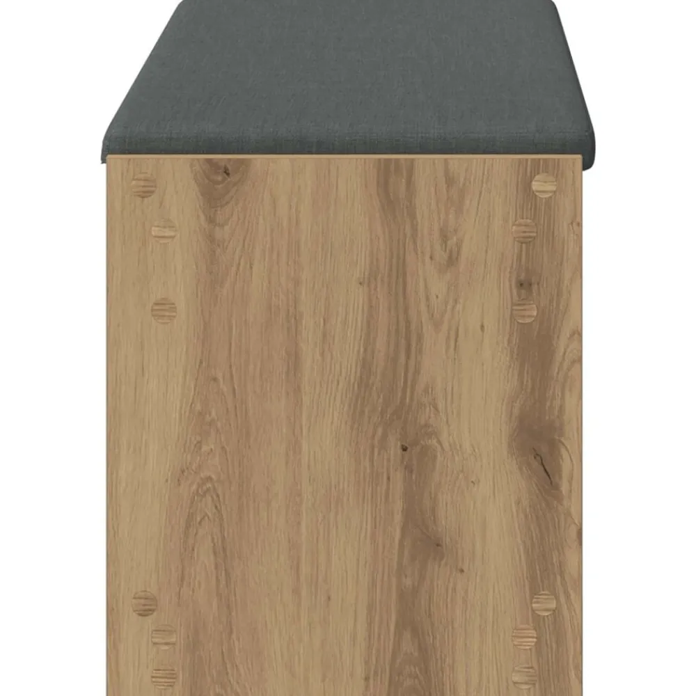 vidaXL Bancos-Banco de entrada con cojín Roble Artesanal 103 x 38 x 45 cm