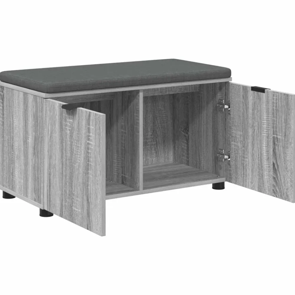 vidaXL Bancos-Banco de entrada con cojín 80 x 38 x 46 cm