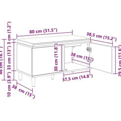 vidaXL Banco de entrada con cojín 80 x 38 x 46 cm Roble ahumado Best