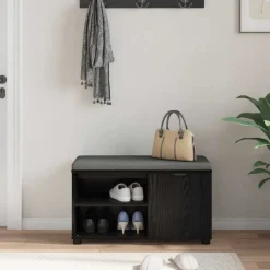 vidaXL Bancos-Banco de entrada con cojín 80 x 38 x 46 cm