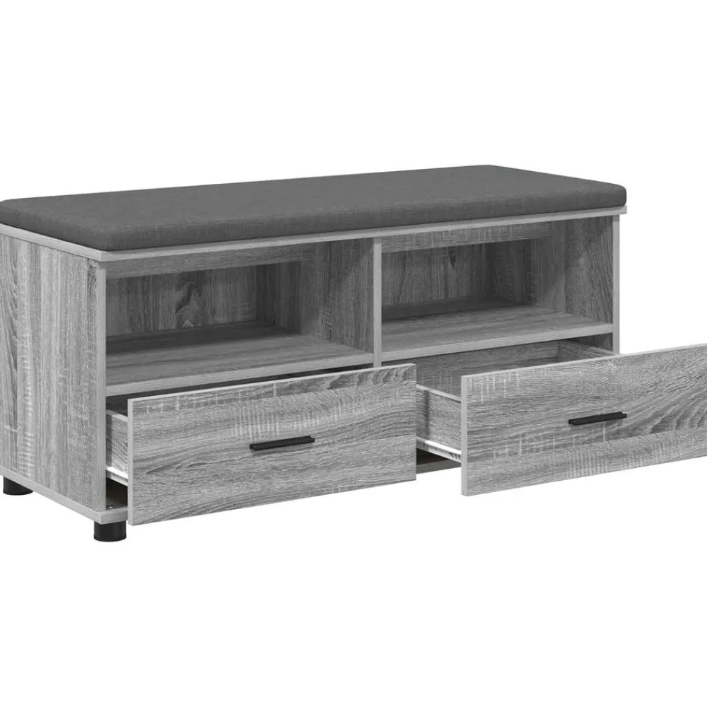 vidaXL Bancos-Banco de entrada con cojín 100 x 38 x 46 cm