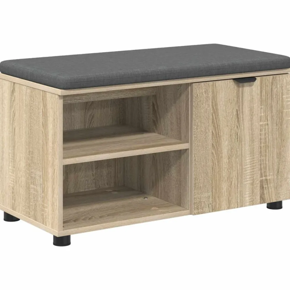 vidaXL Bancos-Banco de entrada con cojín 80 x 38 x 46 cm
