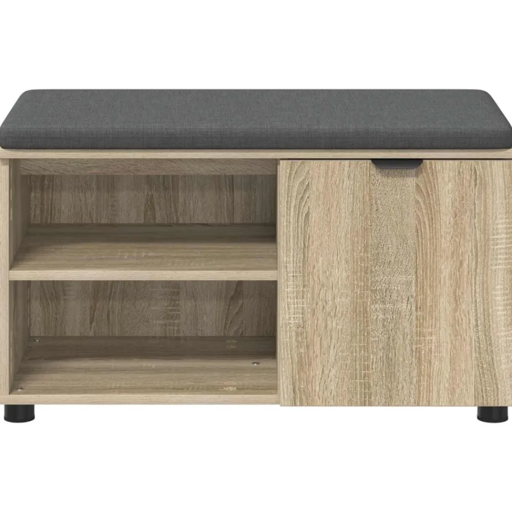 vidaXL Bancos-Banco de entrada con cojín 80 x 38 x 46 cm
