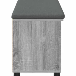 vidaXL Banco de entrada con cojín 100 x 38 x 46 cm Gris sonoma Discount