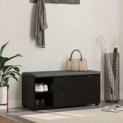 vidaXL Bancos-Banco de entrada con cojín 100 x 38 x 46 cm