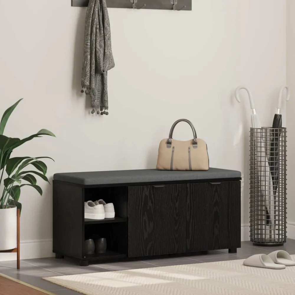vidaXL Bancos-Banco de entrada con cojín 100 x 38 x 46 cm