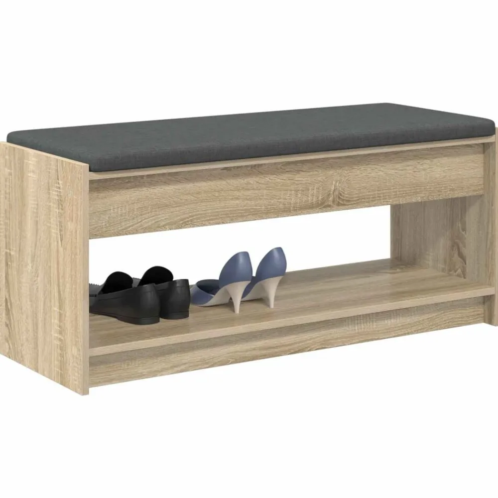 vidaXL Bancos-Banco de entrada con cojín 103 x 38 x 45 cm