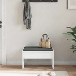 vidaXL Bancos-Banco de entrada con cojín 63 x 38 x 40 cm
