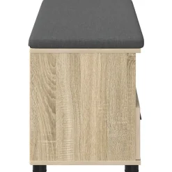 vidaXL Banco de entrada con cojín 100 x 38 x 46 cm Roble Sonoma Sale