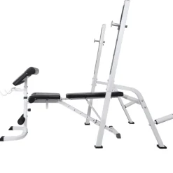 vidaXL Banco de entrenamiento con soporte de pesas y mancuernas 60,5kg Clearance