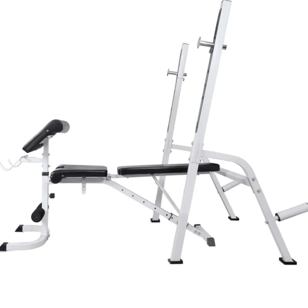 vidaXL Banco de entrenamiento con soporte de pesas y mancuernas 60,5kg Clearance