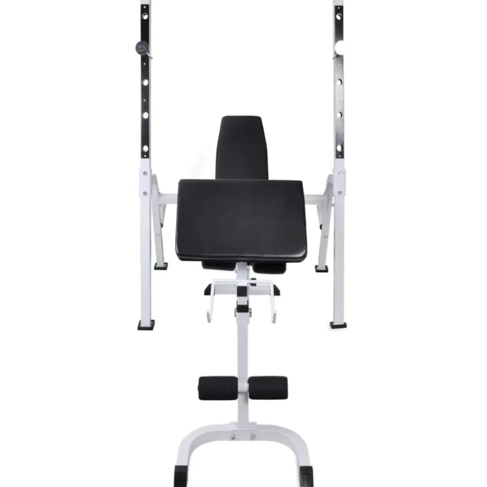 vidaXL Banco de entrenamiento con soporte de pesas y mancuernas 60,5kg Clearance