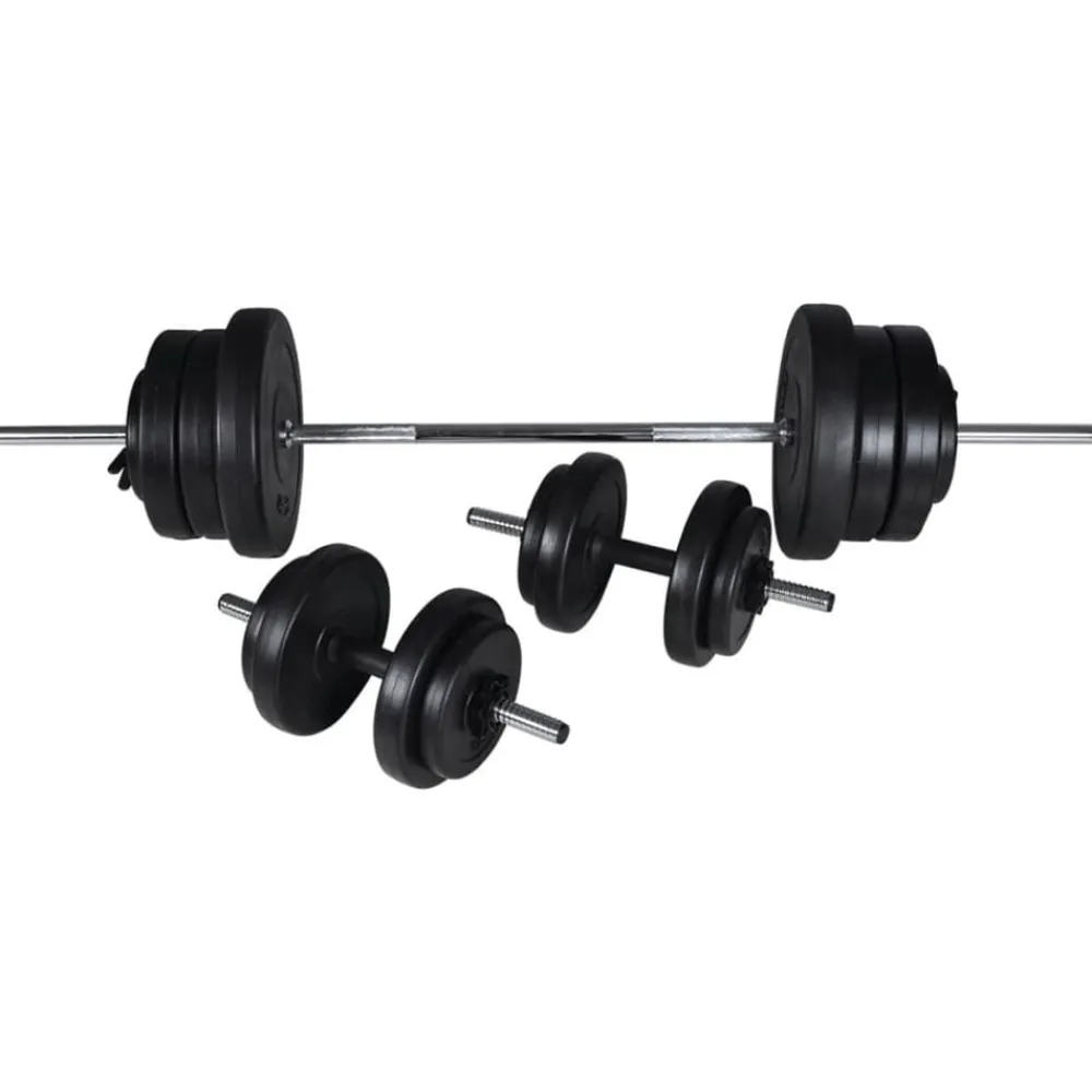 vidaXL Banco de entrenamiento con soporte de pesas y mancuernas 60,5kg Clearance