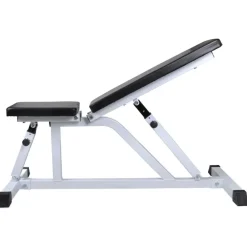 vidaXL Fitness Y Musculación-Banco de entrenamiento con juego de barras y mancuernas 30,5 kg