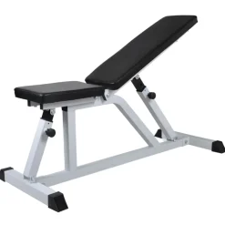 vidaXL Fitness Y Musculación-Banco de entrenamiento con juego de barras y mancuernas 30,5 kg