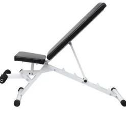 vidaXL Fitness Y Musculación-Banco de entrenamiento con juego de barras y mancuernas 60,5 kg