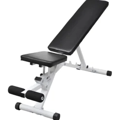 vidaXL Fitness Y Musculación-Banco de entrenamiento con juego de barras y mancuernas 60,5 kg