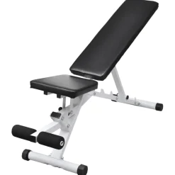 vidaXL Fitness Y Musculación-Banco de entrenamiento con juego de pesas y mancuernas 30,5 kg