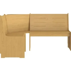 vidaXL Banco de esquina REINE madera maciza de pino marrón miel 151 cm Marrón miel Sale