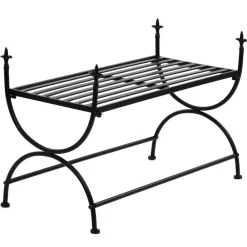 vidaXL Banco de estilo vintage metal 83x42x55 cm negro Online