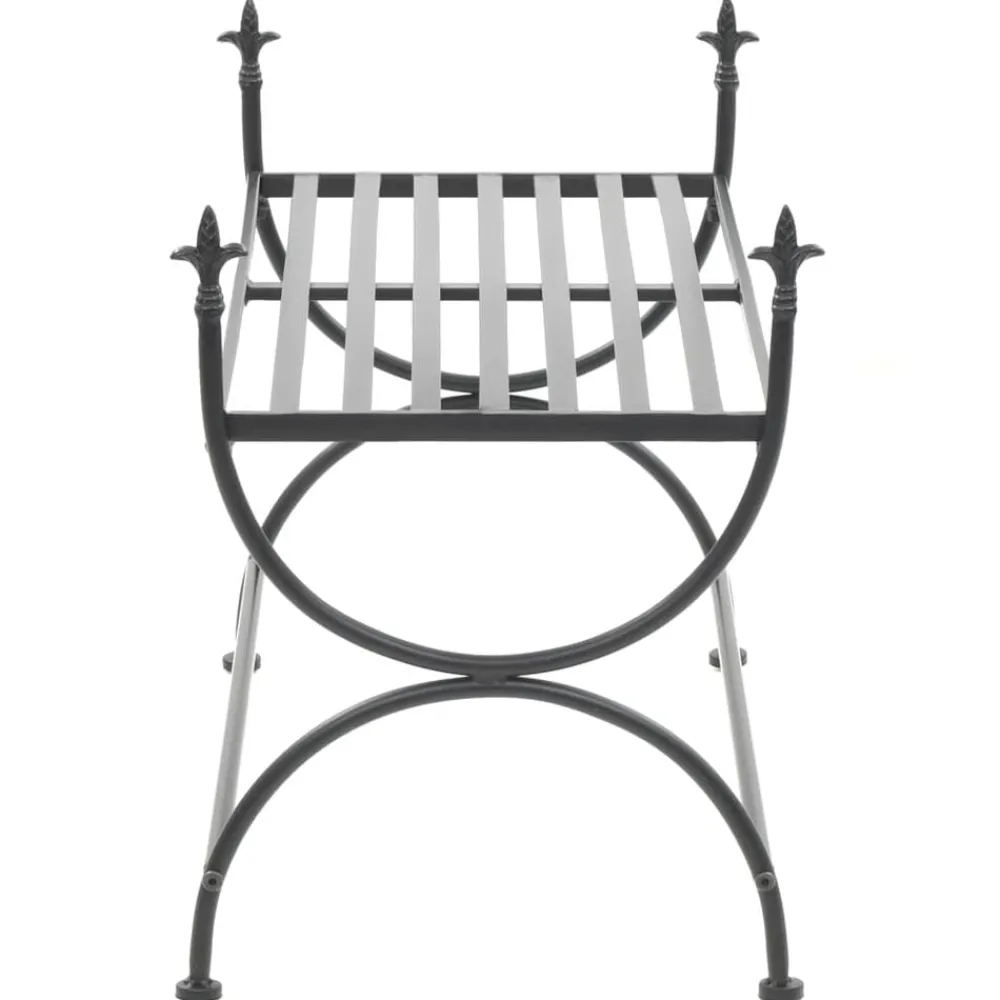 vidaXL Banco de estilo vintage metal 83x42x55 cm negro Online