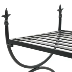vidaXL Banco de estilo vintage metal 83x42x55 cm negro Online