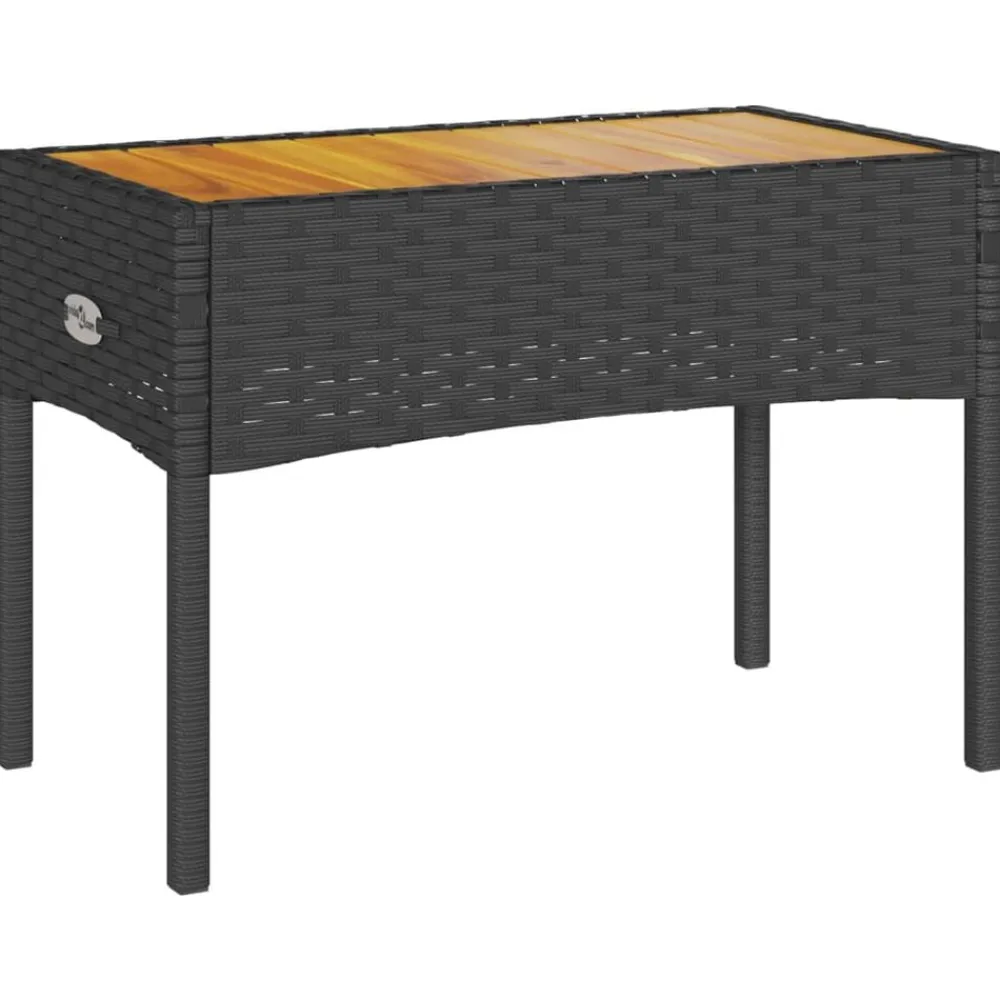 vidaXL Muebles De Jardín-Banco de jardín 2 plazas con cojines y mesa ratán PE