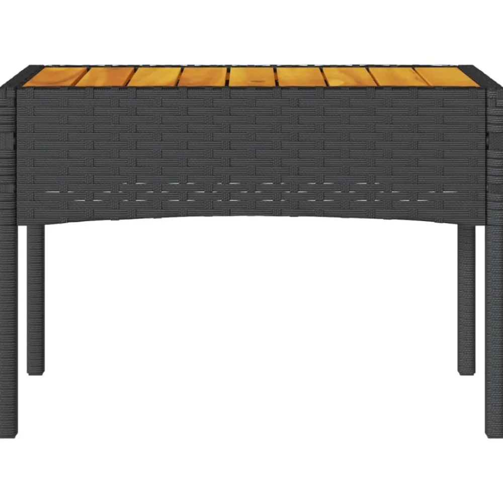 vidaXL Muebles De Jardín-Banco de jardín 2 plazas con cojines y mesa ratán PE