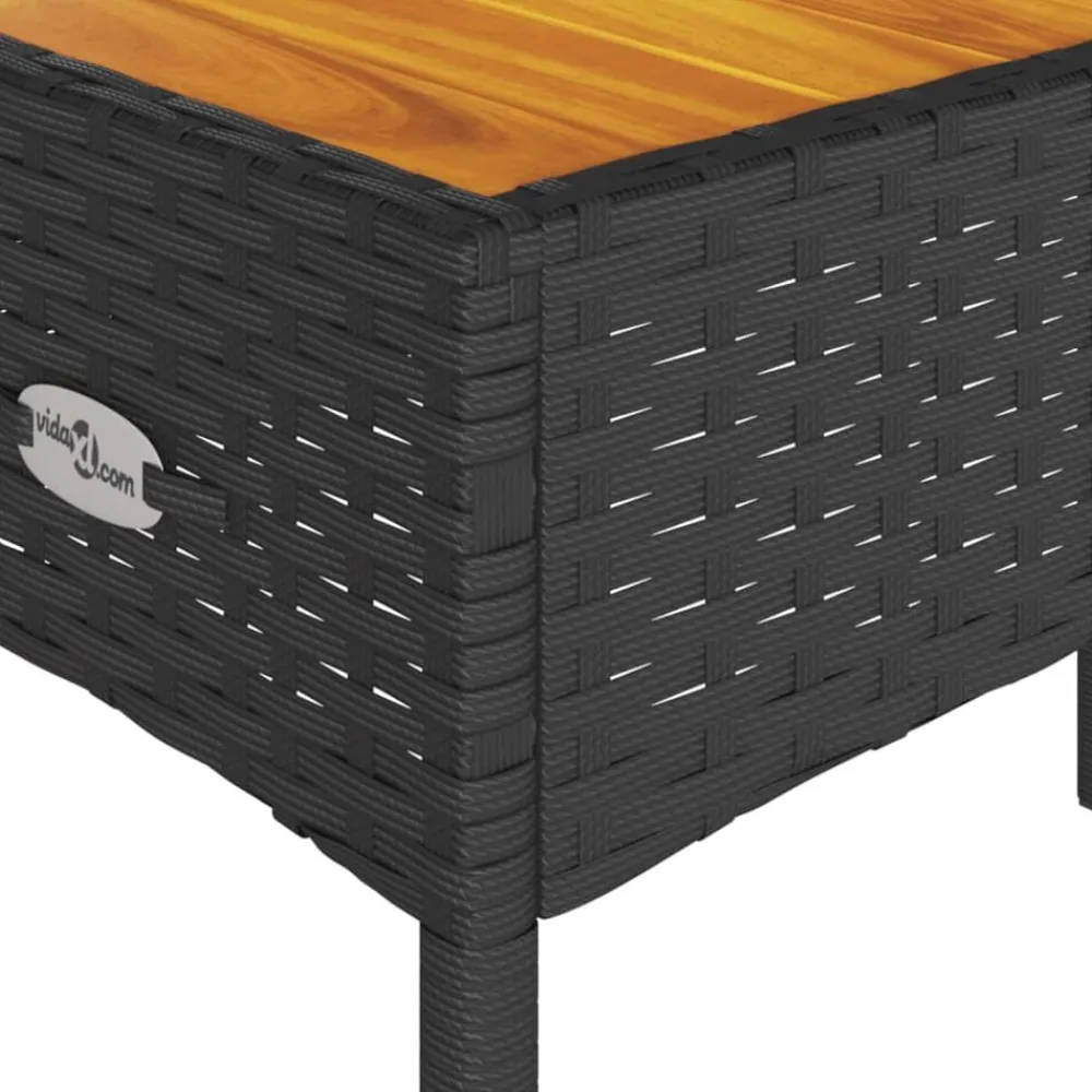 vidaXL Muebles De Jardín-Banco de jardín 2 plazas con cojines y mesa ratán PE