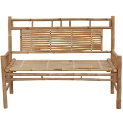 vidaXL Muebles De Jardín-Banco de jardín con cojín bambú 120 cm
