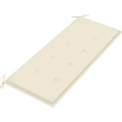 vidaXL Muebles De Jardín-Banco de jardín con cojín bambú 120 cm