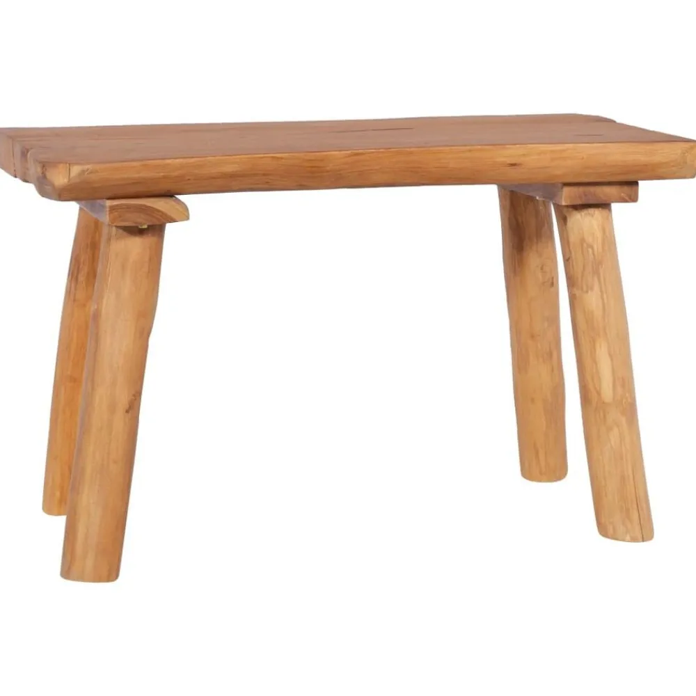 vidaXL Banco de jardín de madera maciza de teca 80 cm
