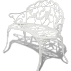 vidaXL Muebles De Jardín-Banco de jardín de aluminio fundido 100 cm