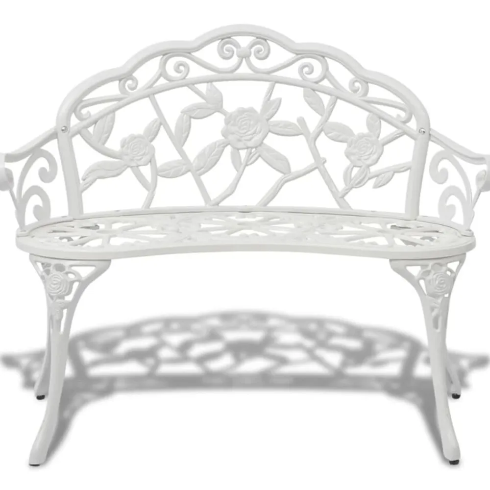 vidaXL Muebles De Jardín-Banco de jardín de aluminio fundido 100 cm