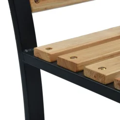 vidaXL Banco de jardín de madera 120 cm New