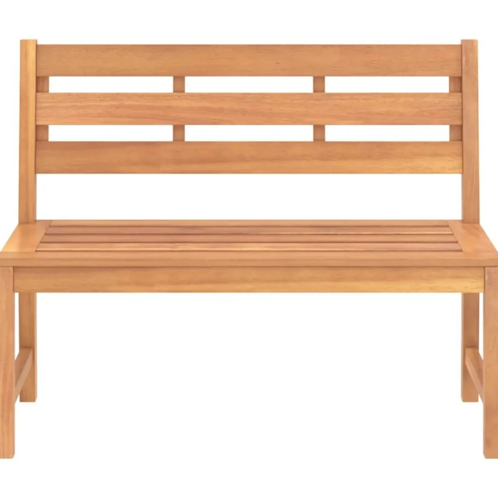vidaXL Banco de jardín de madera maciza de teca 114 cm Discount