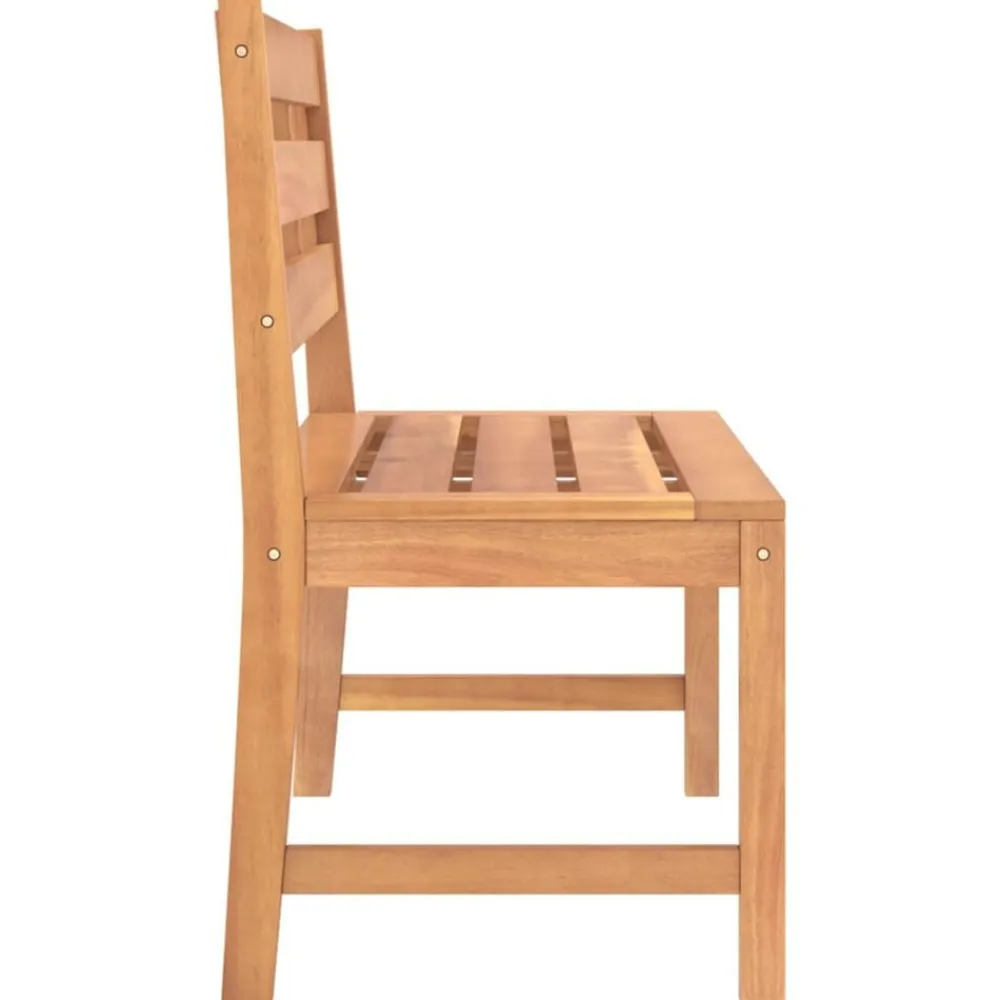 vidaXL Banco de jardín de madera maciza de teca 114 cm Discount