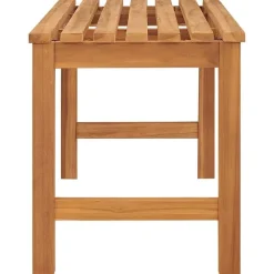 vidaXL Banco de jardín de madera maciza de teca 114 cm Best