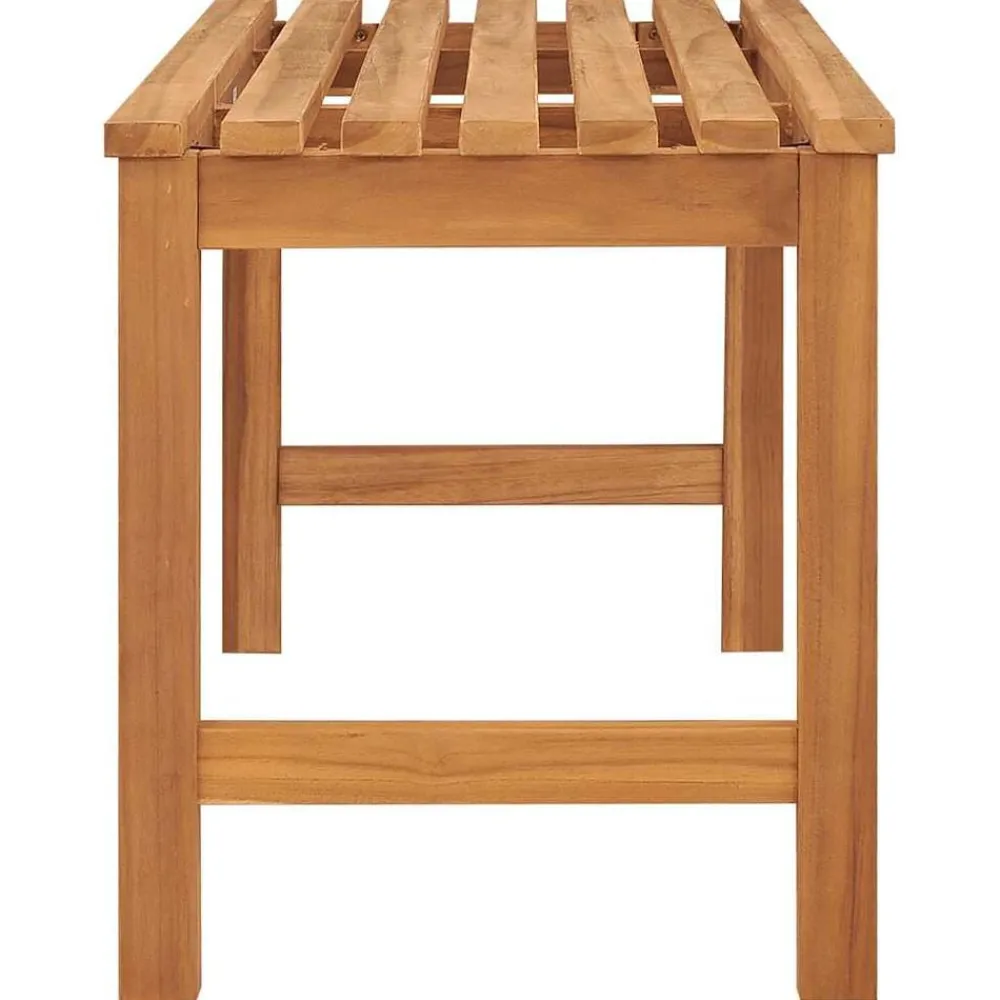 vidaXL Banco de jardín de madera maciza de teca 114 cm Best