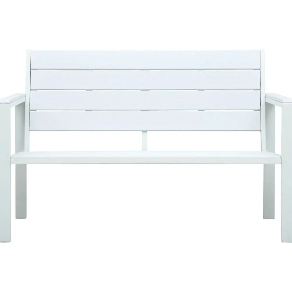 vidaXL Muebles De Jardín-Banco de jardín HDPE aspecto madera 120 cm