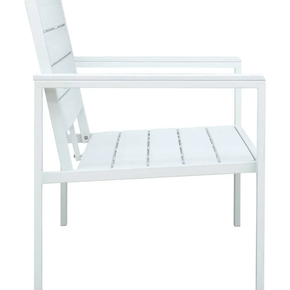 vidaXL Muebles De Jardín-Banco de jardín HDPE aspecto madera 120 cm
