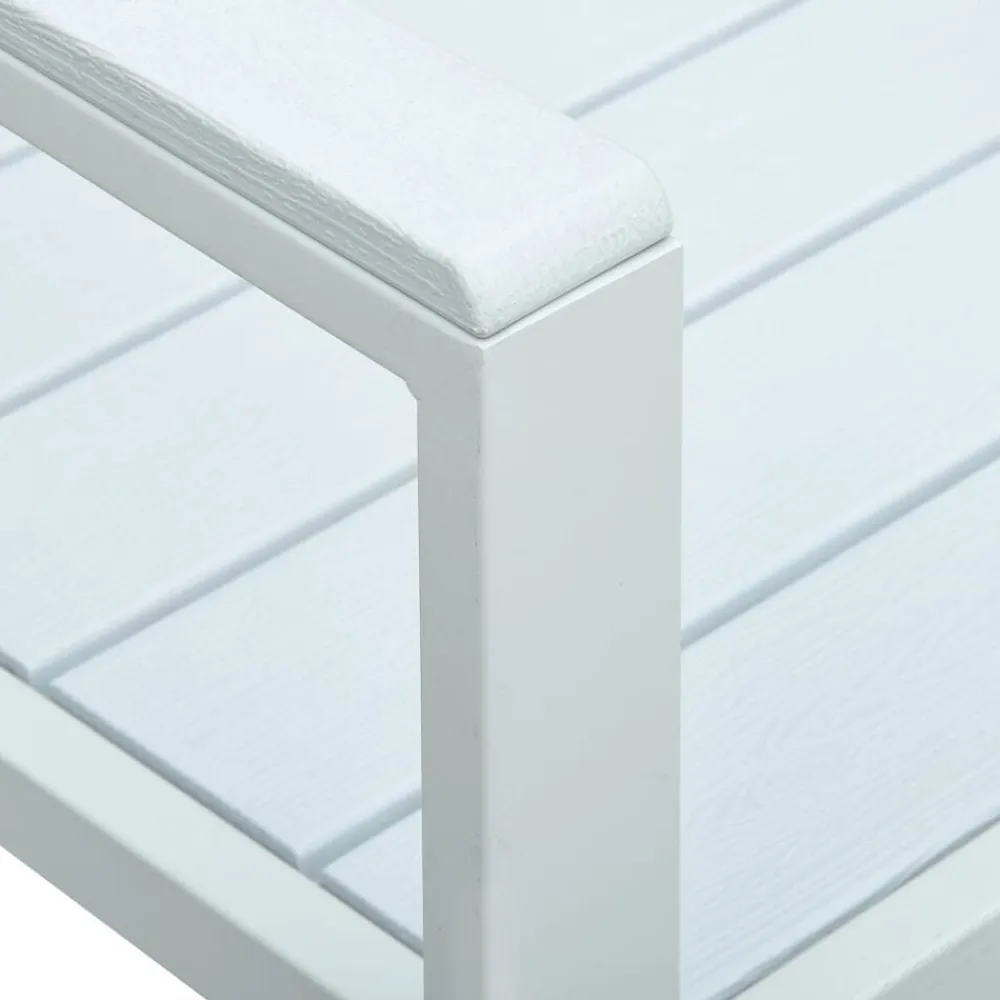 vidaXL Muebles De Jardín-Banco de jardín HDPE aspecto madera 120 cm