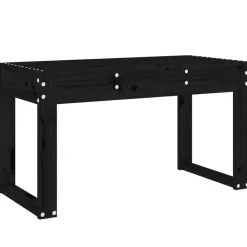 vidaXL Banco de jardín madera maciza de 80x38x45 cm Pino negro Outlet