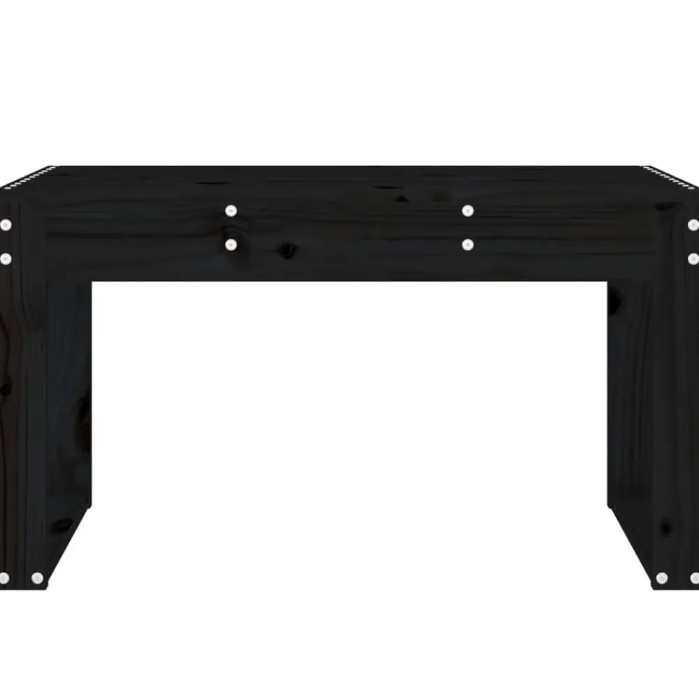 vidaXL Banco de jardín madera maciza de 80x38x45 cm Pino negro Outlet