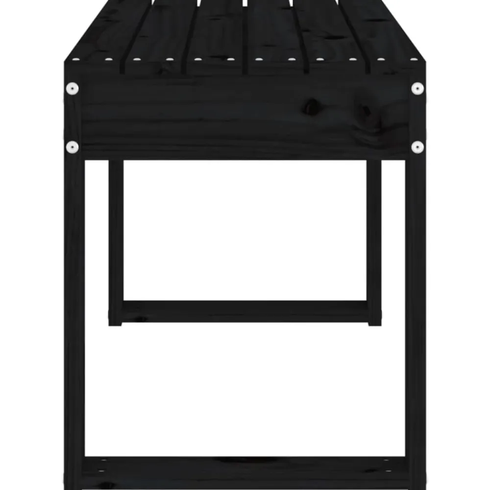 vidaXL Banco de jardín madera maciza de 80x38x45 cm Pino negro Outlet
